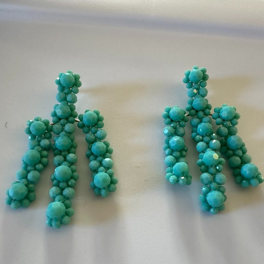 Kate Spade Turquoise Crystal Drop Earrings